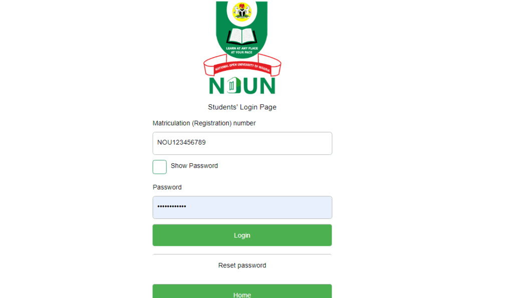 How to generate RRR on NOUN portal