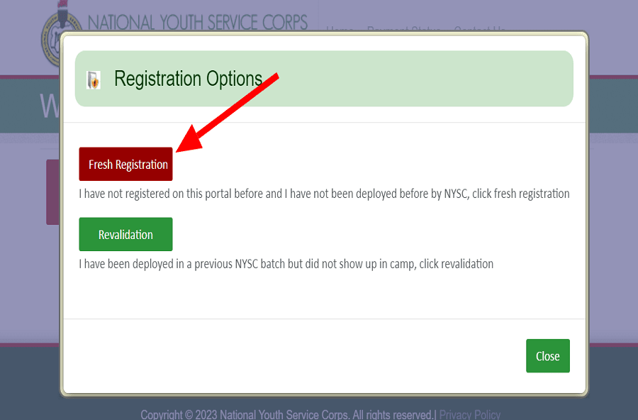 NOUN NYSC exclusion letter registration procedure