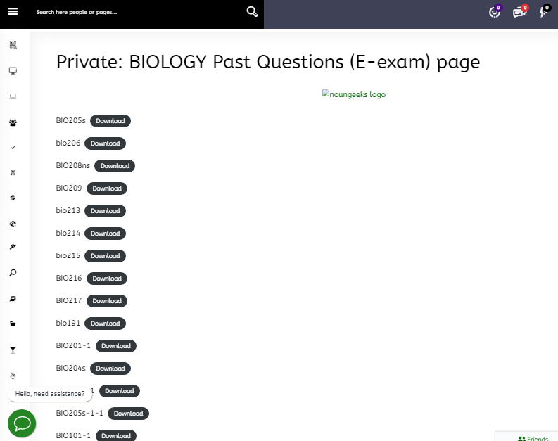 noun past questions