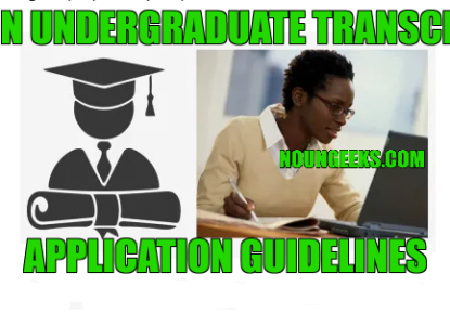 NOUN transcript application guidelines