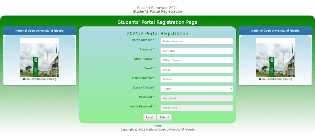 noun portal registration
