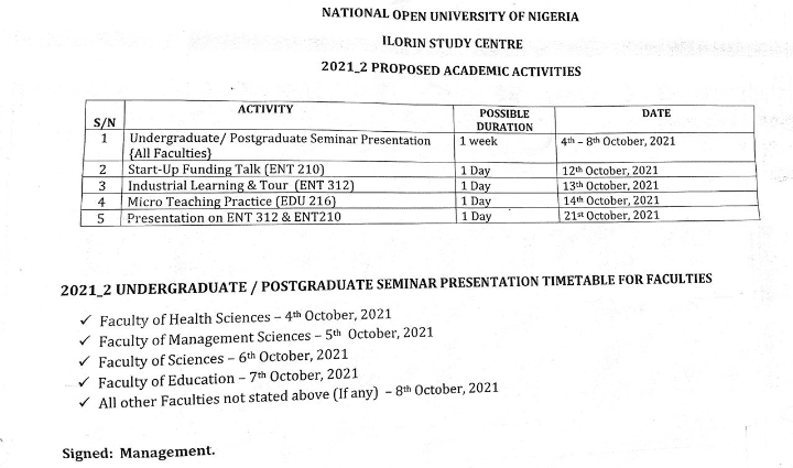 ilorin study centre update