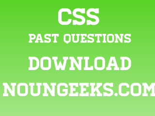 noun css past questions download
