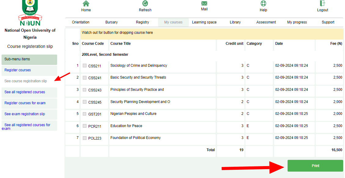 How to register NOUN courses and exams