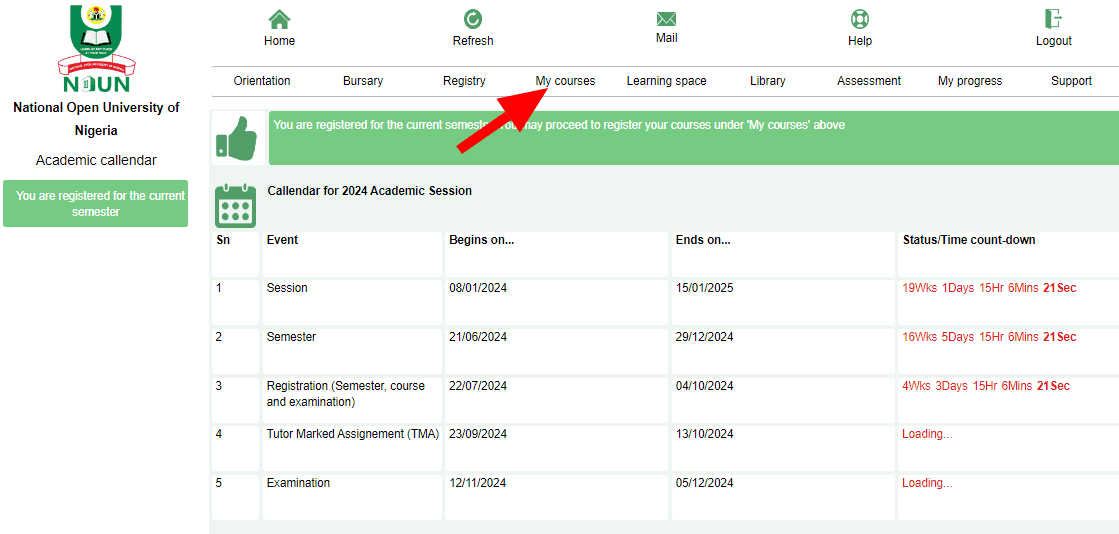 How to register NOUN courses and exams