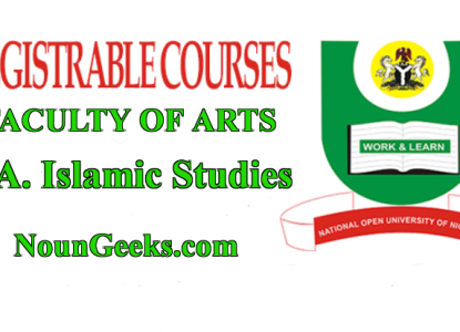 NOUN B.A. Islamic Studies Course Outline & Fees
