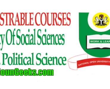 NOUN B.Sc. Political Science Course Outline & Fees