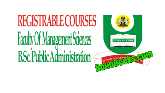 NOUN BSc Public Administration Course 1