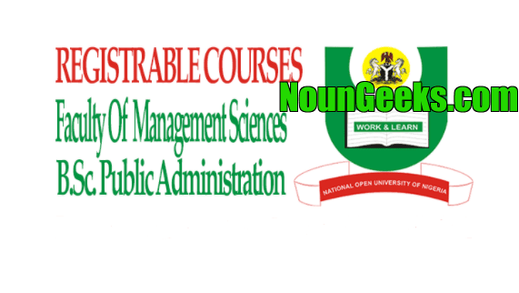 NOUN BSc Public Administration Course