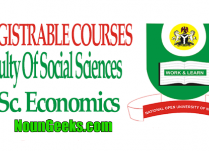NOUN economics course outline & fees