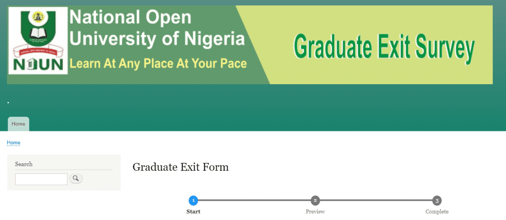 noun graduate exit survey