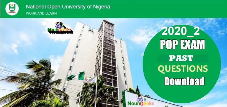 NOUN 2020_2 pop exam past questions download