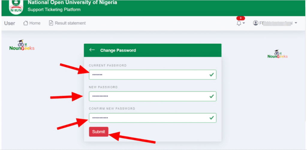 how to check noun exam results 2022 