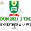 NOUN 2021_2 TMA Past Questions and Answers