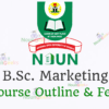 NOUN B.Sc. Marketing course outline and fees
