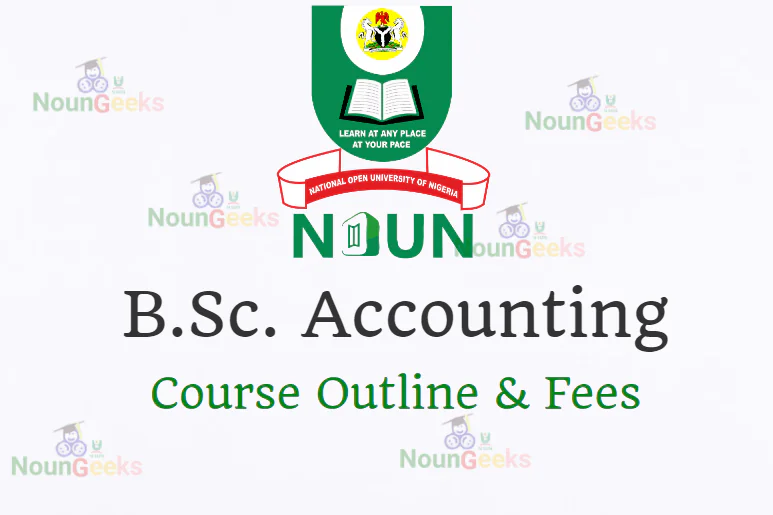 NOUN B.Sc. accounting course outline and fees