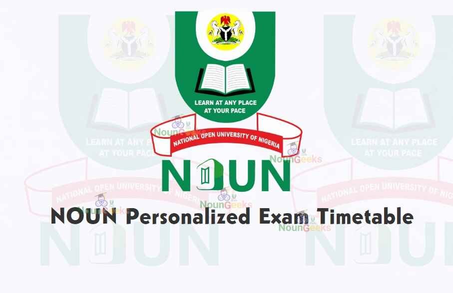 NOUN Personalized Exam Timetable